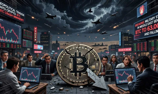 ¡Sacudón digital! Bitcoin cae un 6% tras la ofensiva militar contra Irán.