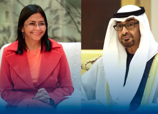 ¡Alianza estratégica por la paz! Delcy Rodríguez y el Presidente de Emiratos Árabes estrechan lazos de cooperación médica.