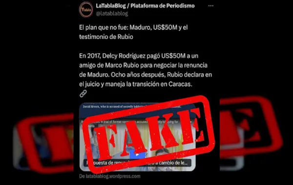 Gobierno venezolano desmiente «Fake News» sobre supuesta negociación de renuncia presidencial.