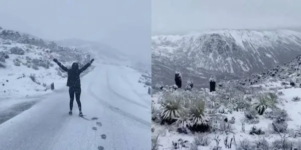 Contraste andino: Reportan primera nevada de la temporada en Mérida en medio de alertas y contingencias por fuertes lluvias.