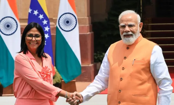 Geopolítica y energía: Presidenta encargada Delcy Rodríguez se reúne con el primer ministro Narendra Modi en la India.
