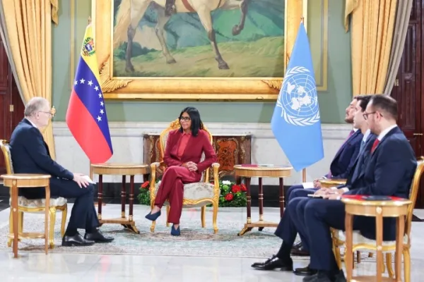 Diplomacia y cooperación multilateral: Presidenta Delcy Rodríguez recibe al coordinador residente de la ONU, Álvaro Rodríguez, en Miraflores.