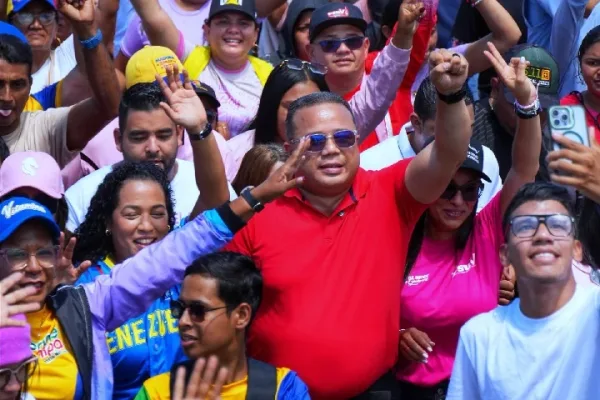 Respaldo popular: El pueblo de Guárico se movilizó en San Juan de los Morros en apoyo a la intervención de Delcy Rodríguez en la ONU.